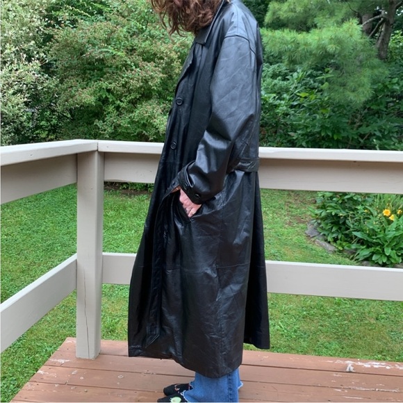 📌 NWOT Vintage Wilson’s Leather Trench Coat - Picture 3 of 9